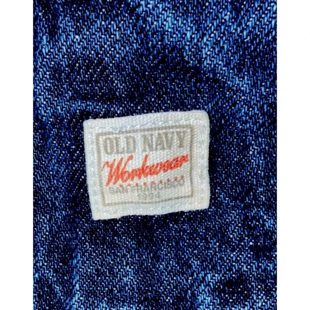 Vintage Old Navy Workwear Denim Baby Overalls 6-12m Retro Classic Basic Y2K